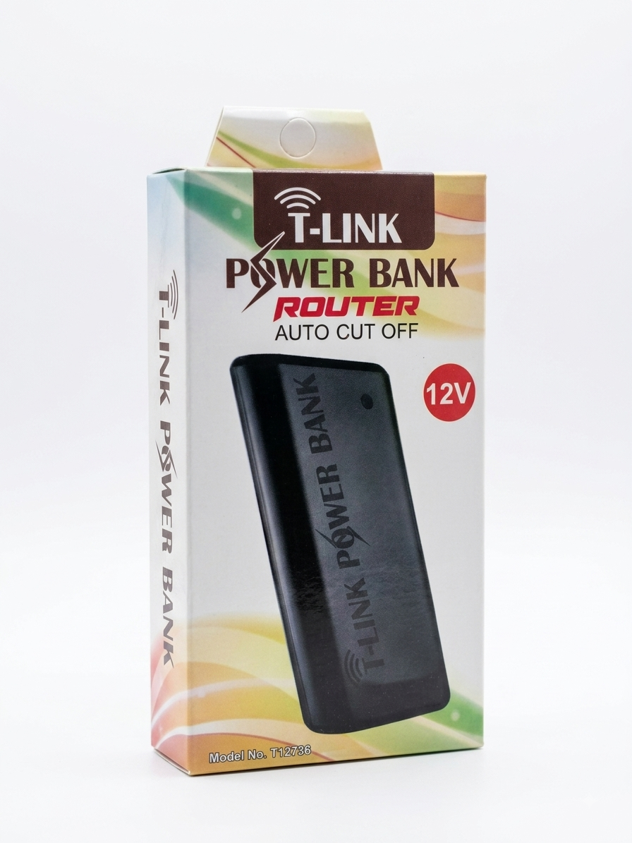 T-Link 12V Router Power Bank With Heavy Charger 4-6 Hours Battery Backup